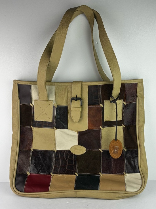 WOLF Handbags - Wolf Leather Patchwork Large Purse Tote